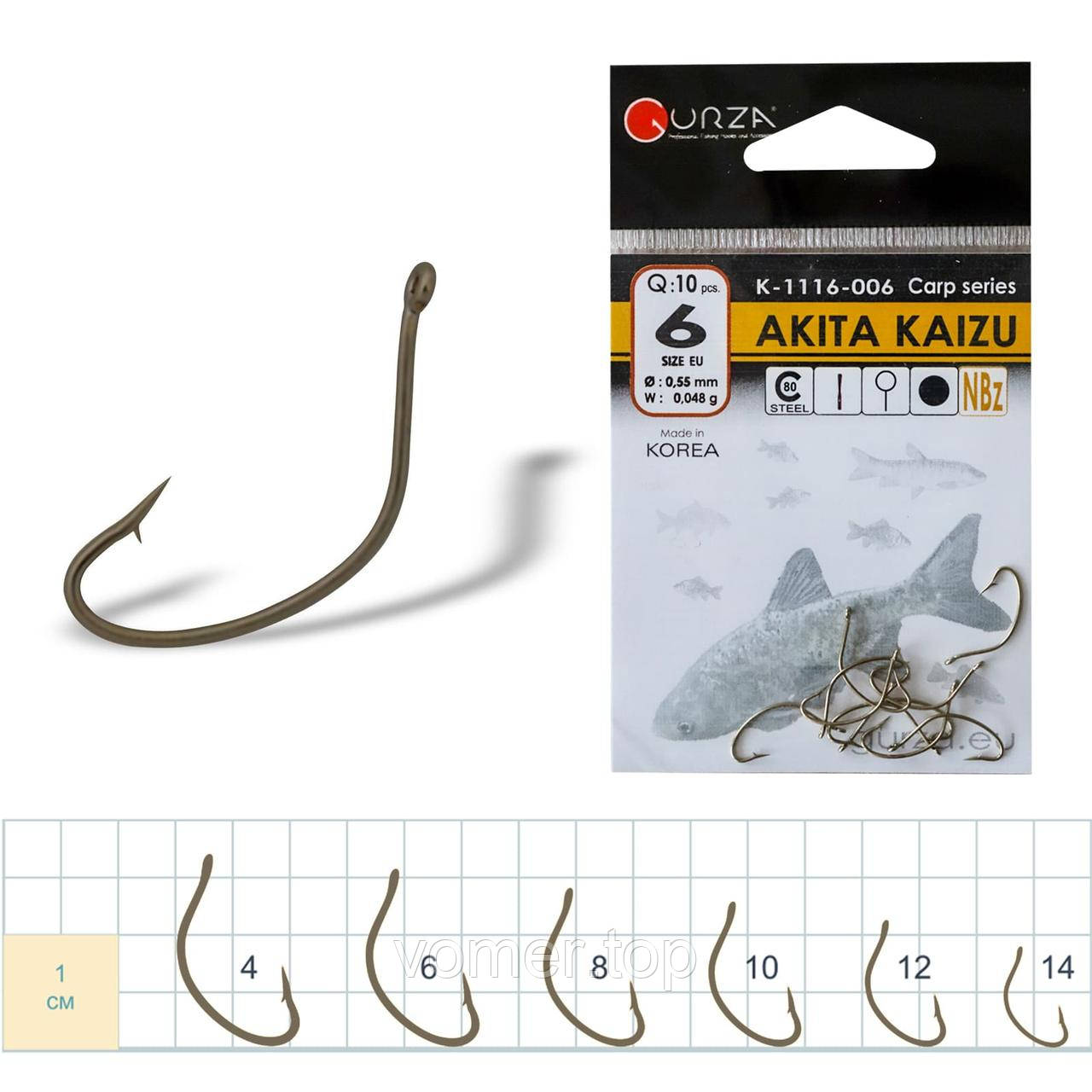 Гачки GURZA AKITA KAIZU NBR #10 (10 шт.)