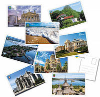 Набір листівок 8 шт., розмір 10 на 15 см, Патріотичні листівки, Міста України