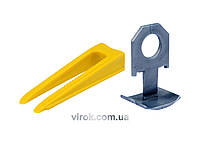 Кліпси і клини для викладання керамічної плитки VOREL : 1.5 мм, t 14 мм. 300 + 100 шт. [1] Baumar - Всегда