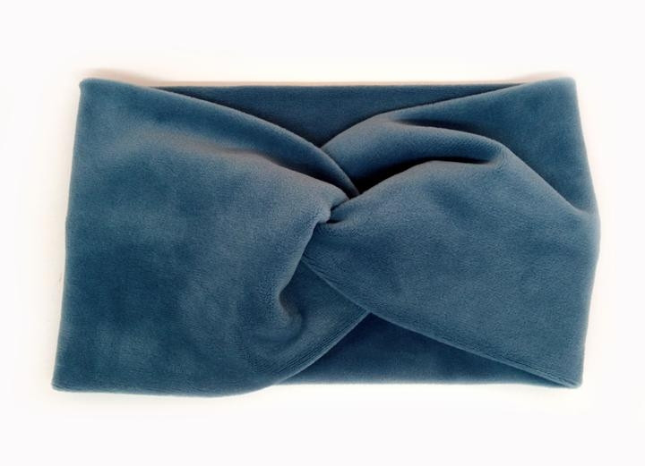 Пов'язка на голову велюрова коричнева, фото 1