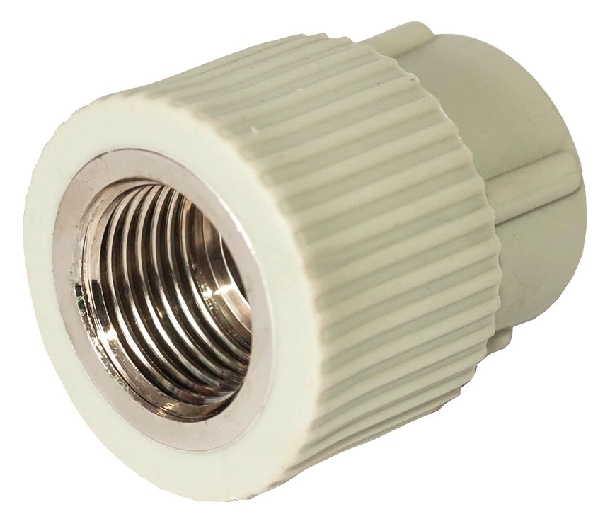 Муфта PPR Ø20 х 3/4"В Tebo сіра 25/150