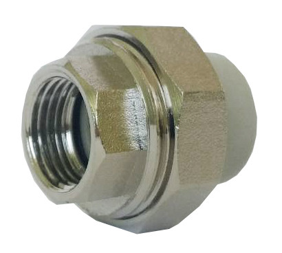 З'єднання розбірне американка PPR 20 х 1/2" В євроконус Tebo сіра 30/150