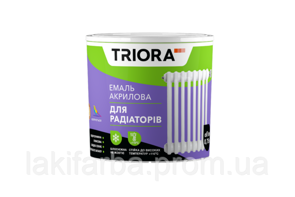 Емаль акрилова для радіаторів "TRIORA" 0,75л