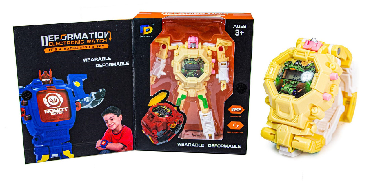 Дитячий годинник трансформери Robot Watch годинник робот трансформер 2 в 1. 4 кольори на вибір