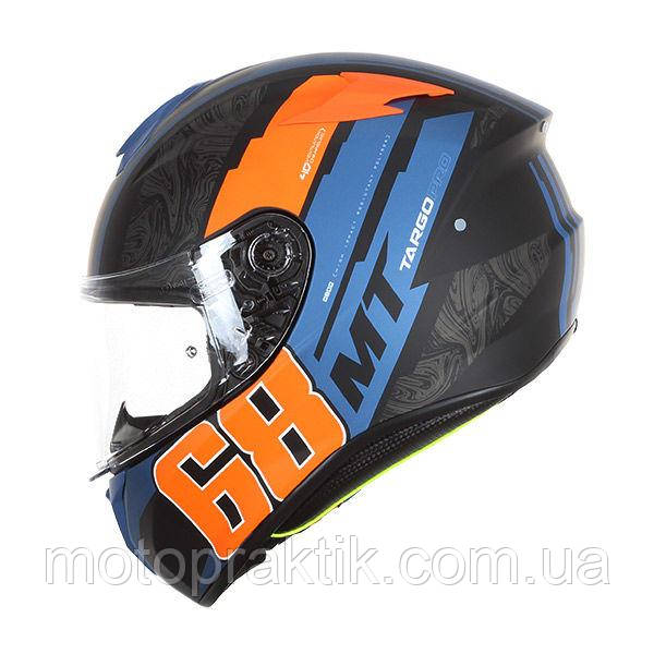 MT Targo PRO Welcome D4 Matt Orange, XS Мотошолом інтеграл