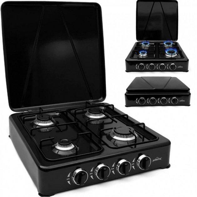 Плита газова настільна HOMELUX AOTE-6054 Gas Kochfeld Platte 4 Black, фото 1