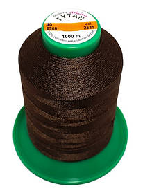 Нитка швейна із поліефірного шовку №20 2000м. «Титан» 2535 коричневий