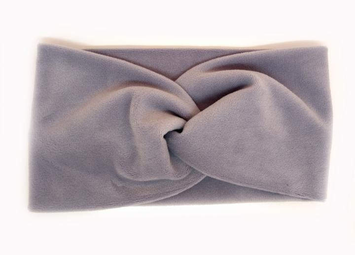 Пов'язка на голову жіноча трендова сіра, фото 1