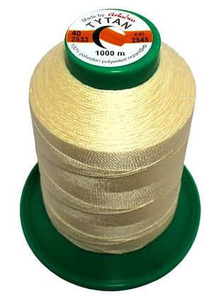 Нитка №40 (1000 м.) «Титан» колір 2545 тілесна, фото 2