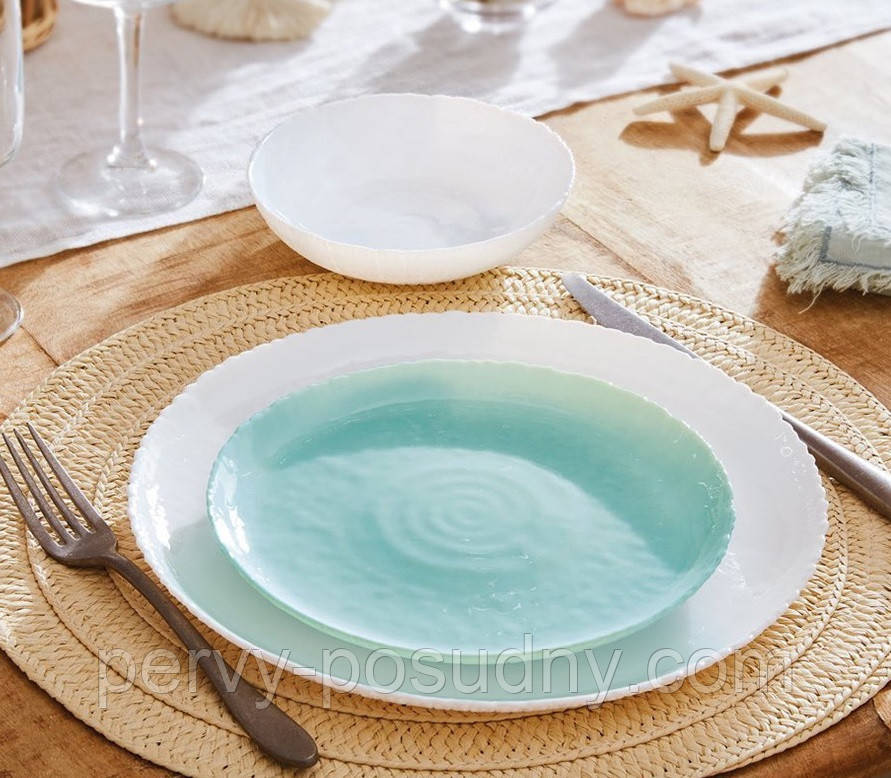 Тарілка десертна бірюзова Luminarc Ammonite Turquoise 19 см P9921