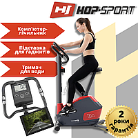 Велотренажер магнитный Hop-Sport HS-035H Leaf Красный, Кардиотренажер велотренажер для дома до 135 кг