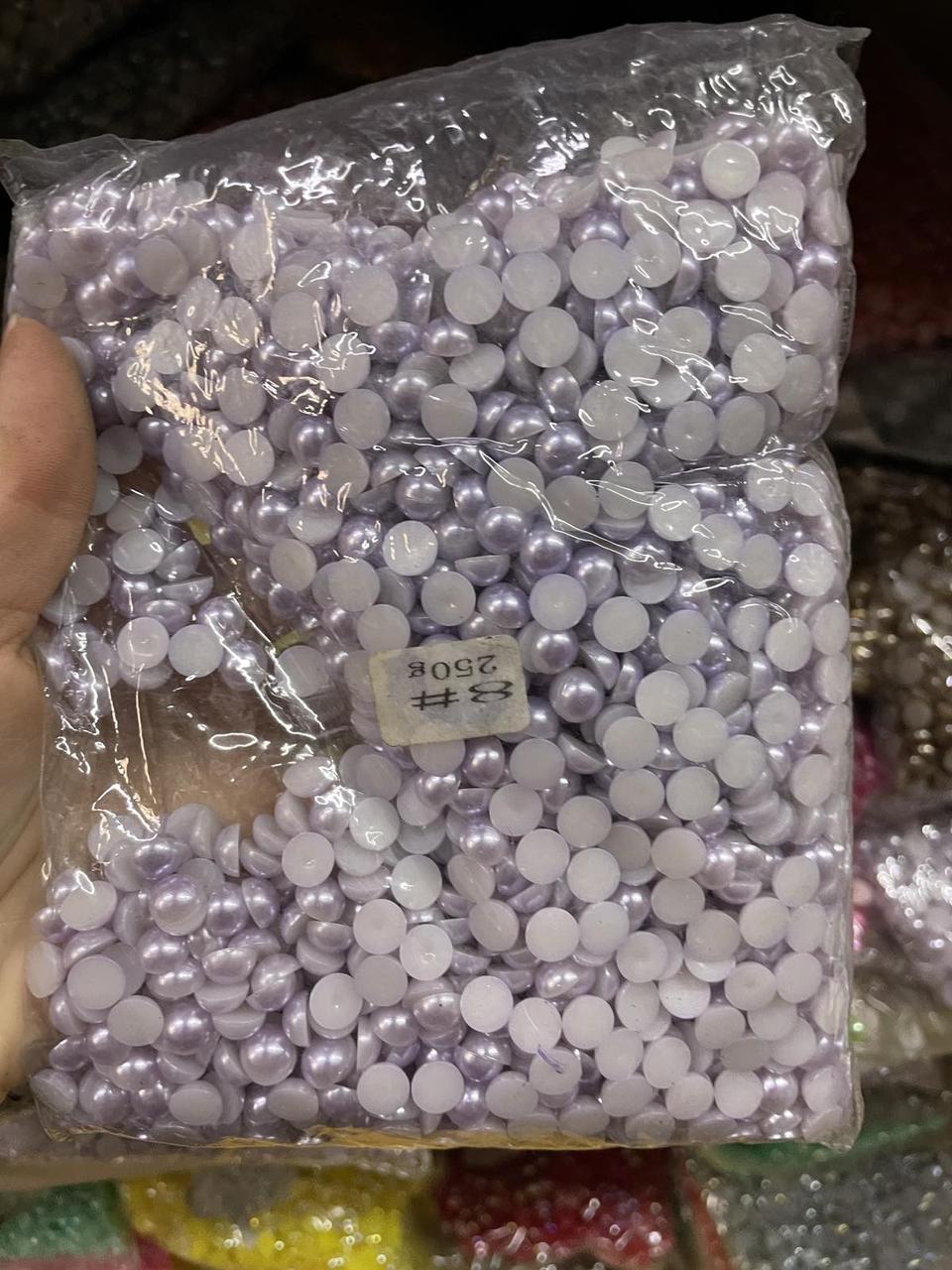 Напівперли 8 мм , лаванда   звичайний 250 грам