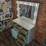 Туалетний столик з підсвіткою + Лампочки в Подарунок, фото 7
