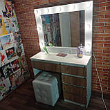 Туалетний столик з підсвіткою + Лампочки в Подарунок, фото 8