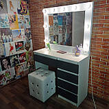 Туалетний столик з підсвіткою + Лампочки в Подарунок, фото 9