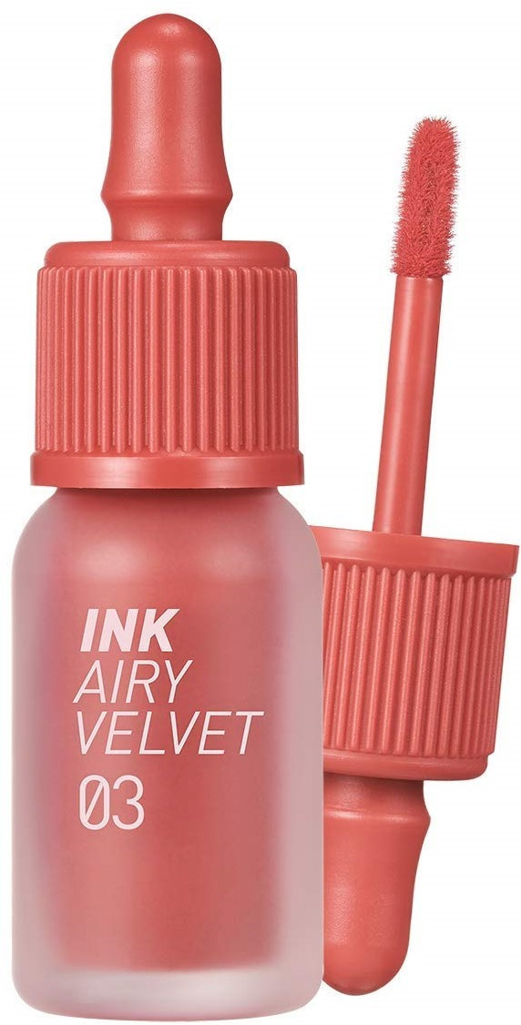 Уцінка термін до 12.06.2025! Стійкий тинт для губ Peripera Ink Airy Velvet #3 Cartoon Coral 4 г
