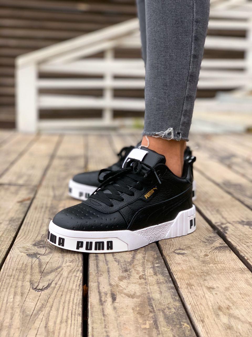 Puma cali black clearance white
