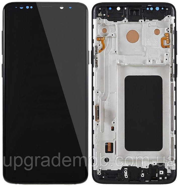 Дисплей модуль тачскрин Samsung G965 Galaxy S9+ чорний TFT з рамкою Midnight Black