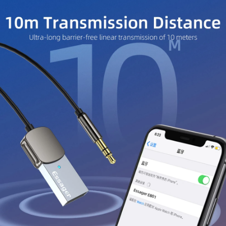 Переходник Aux-Bluetooth Essager со штекером 3,5 мм mini jack Bluetooth ...