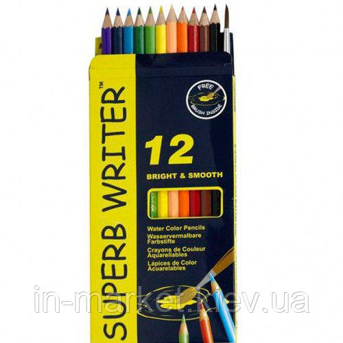 Акварельні олівці Marco Superb writer 12 кольорів, фото 1