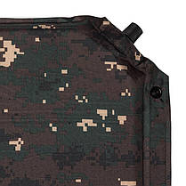 Каремат самонадувний килимок туристичний 185x60x2,5 см з подушкою Ranger Batur Camo піксель RA 6640, фото 6