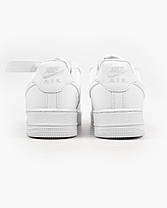 Кросівки Nike Air Force 1 White Low / Найк Аїр Форс Білі Низькі, фото 6