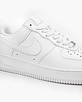 Кросівки Nike Air Force 1 White Low / Найк Аїр Форс Білі Низькі, фото 3