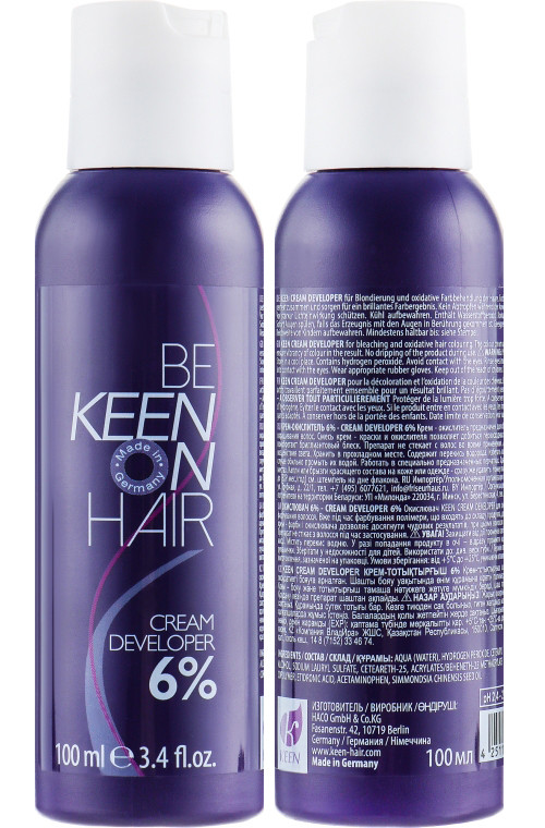 Крем-окислювач для фарби Keen Cream Developer 6%, 100мл