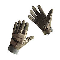 Тактические оливковые перчатки на флисе S-M размер