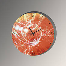 Часы настенные Unico italia Orologio rotondo c/meccanismo, serigrafia Nero-Gialo 60*60 (37729) Хіт!