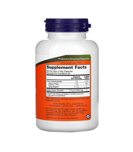 Now Foods, Яблочная клетчатка, Пектин, 700 мг, 120 капсул, цена 470 грн ...