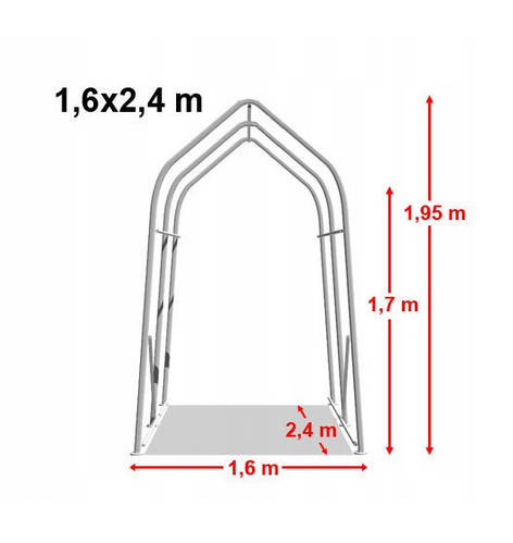 Купить Тентовый гараж для мотоцикла ПВХ 1,6 x 2,4m Зеленый /Серый, цена ...