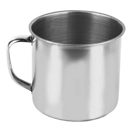 Великий кухоль 600 мл (діаметр 10 см, висота 9.2 см) з нержавіючої сталі, фото 1