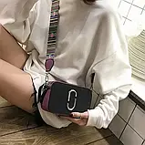 Сумка жіноча Camera Bag з текстильним ремінцем у стилі Marc Jacobs (чорна), фото 4