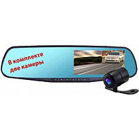 Зеркало видеорегистратор с камерой заднего вида и микрофоном Vehicle Blackbox DVR Full HD 4.3 дюймов ! Хороший