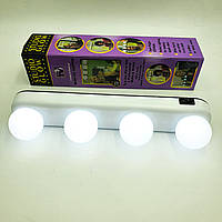 Светодиодная подсветка для зеркала LED лампа для нанесения макияжа 4xAA STUDIO GLOW 4 лампы Белая! Хороший