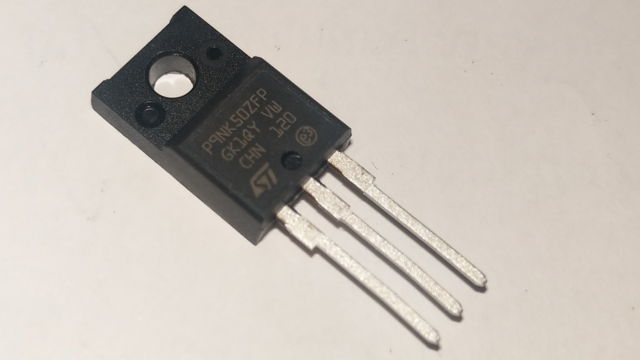 STP9NK50ZFP оригінал MOSFET транзистор N канал 500В 7.2А TO220F, фото 1