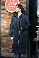 Зимове пальто у великих розмірах для жінок Чорний