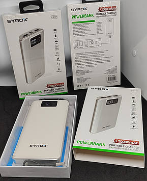 Новинка Power bank 20Ah мобільна зарядка 20000mА. Павербанк заряджання Syrox PB107. Повербанк Реальна місткість