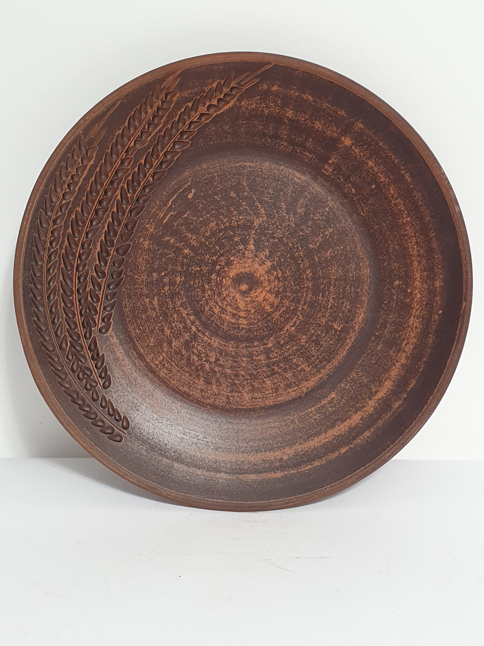 Тарілка обідня, глиняна (з червоної глини), 21 см