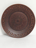 Тарелка обеденная, глиняная (из красной глины), 21 см