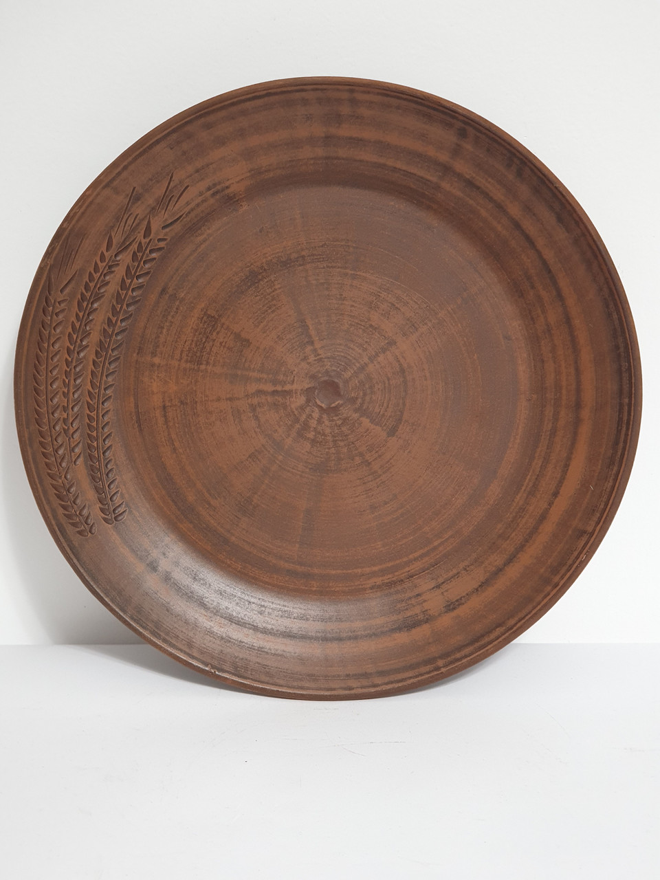 Тарілка обідня, глиняна (з червоної глини), 26 см