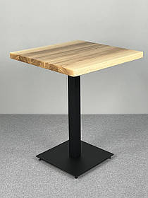 Квадратний стіл для кафе "Серія 1" 60х60 см з натурального дерева та металу