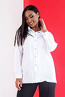 Женская Рубашка классическая рукав трансформер Ткань софт Размеры 42-44,44-46,48-50,52-54,56-58