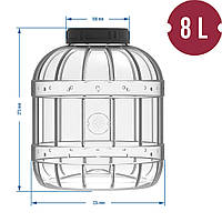 Biowin Бутель багатофункціональний пластиковий, 8л