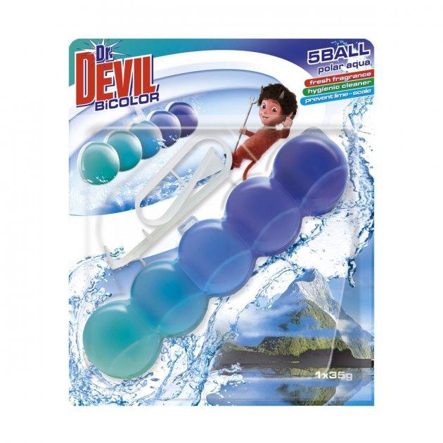 Туалетні гелеві кульки Dr.Devil BiCOLOR WC 5Ball "Полярна вода" 1х35 г