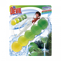 Туалетні гелеві кульки Dr.Devil BiCOLOR WC 5Ball "Природна свіжість" 1х35 г