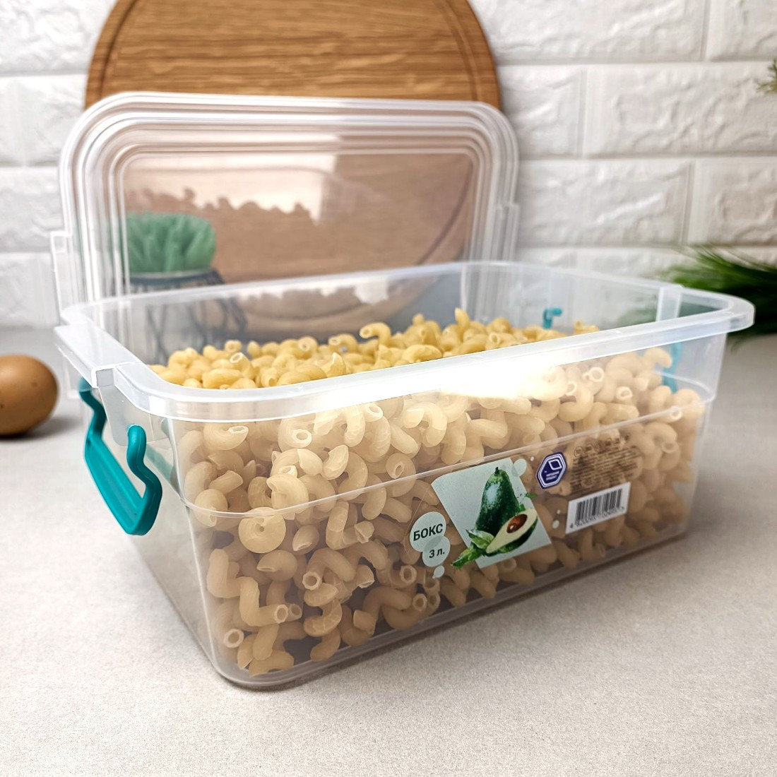 Пластиковий контейнер для зберігання їжі 3л., фото 1