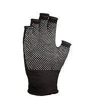 Перчатки рабочие трикотажные защитные без пальцев с ПВХ рисунком Doloni Лайт черные р.10 4420