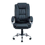 Офісне крісло комп'ютерне Richman Каліфорнія хром чорний кожзам для керівника, фото 2